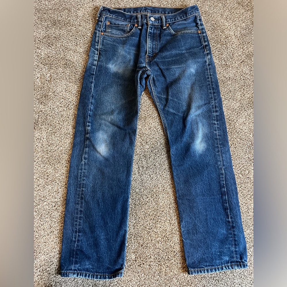 Levi’s men’s 505 jeans faded dark denim size 32/30
